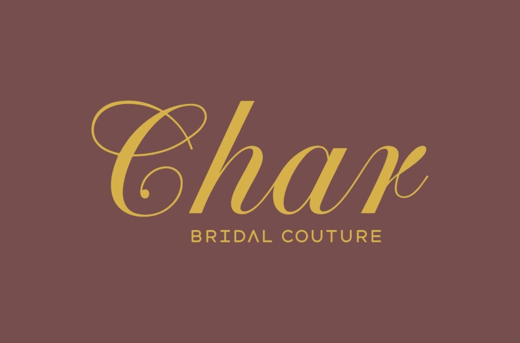 Voorkant van het visitekaartje van Char Bridal Couture