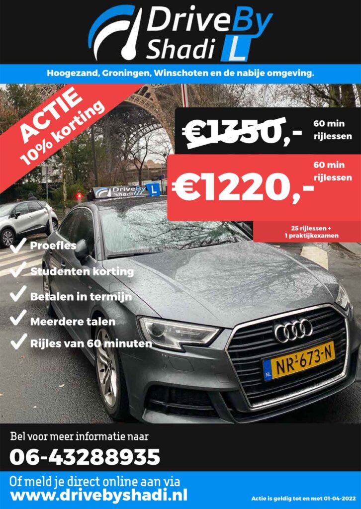 Flyer van Drive By Shadi: actie met 10% korting