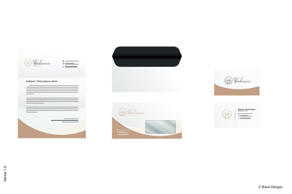 Briefpapier en visitekaartjes van Body at Balance