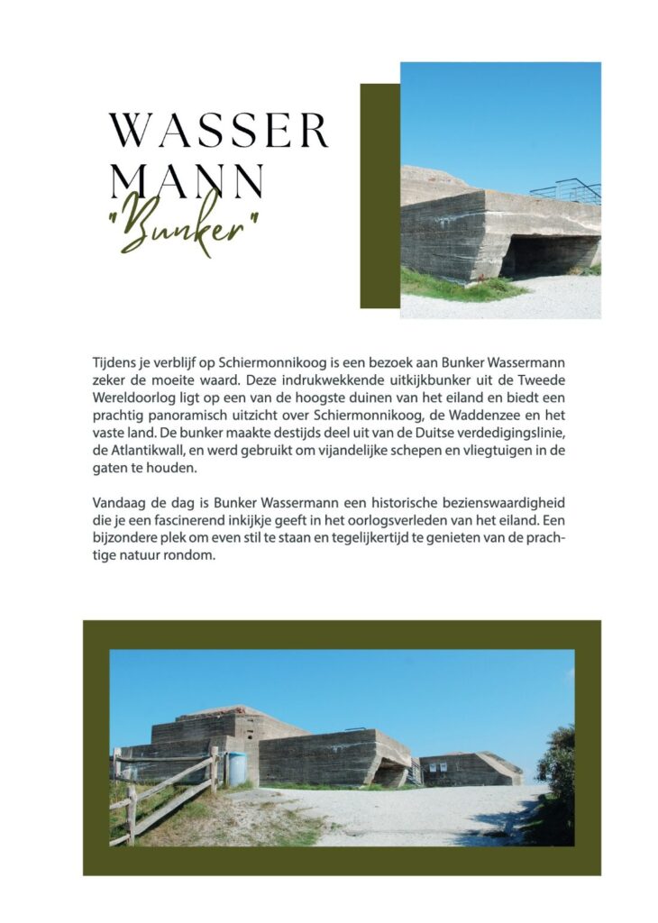 Pagina over Bunker Wassermann uit het welkomstboekje van Schierplekkie