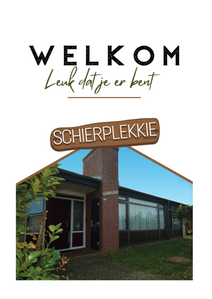 Voorkant van het welkomstboekje van Schierplekkie